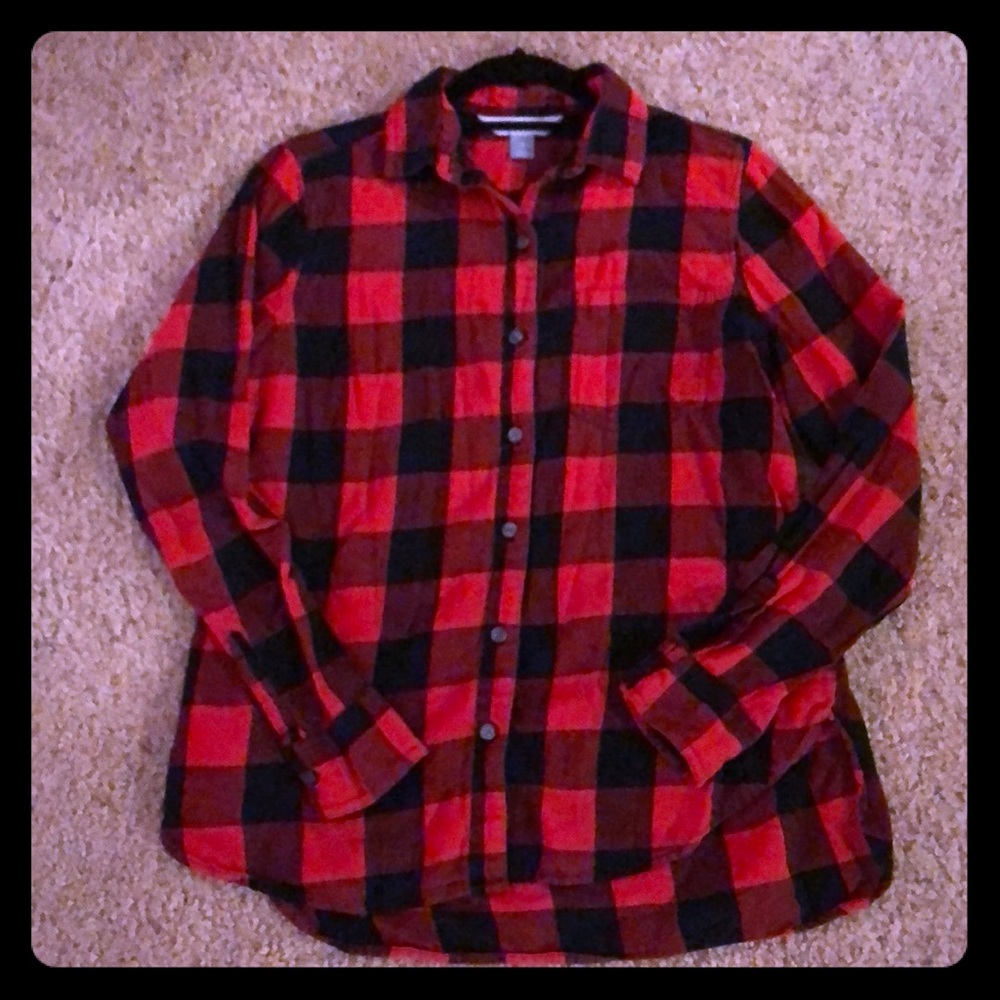 Red Old Navy Flannel